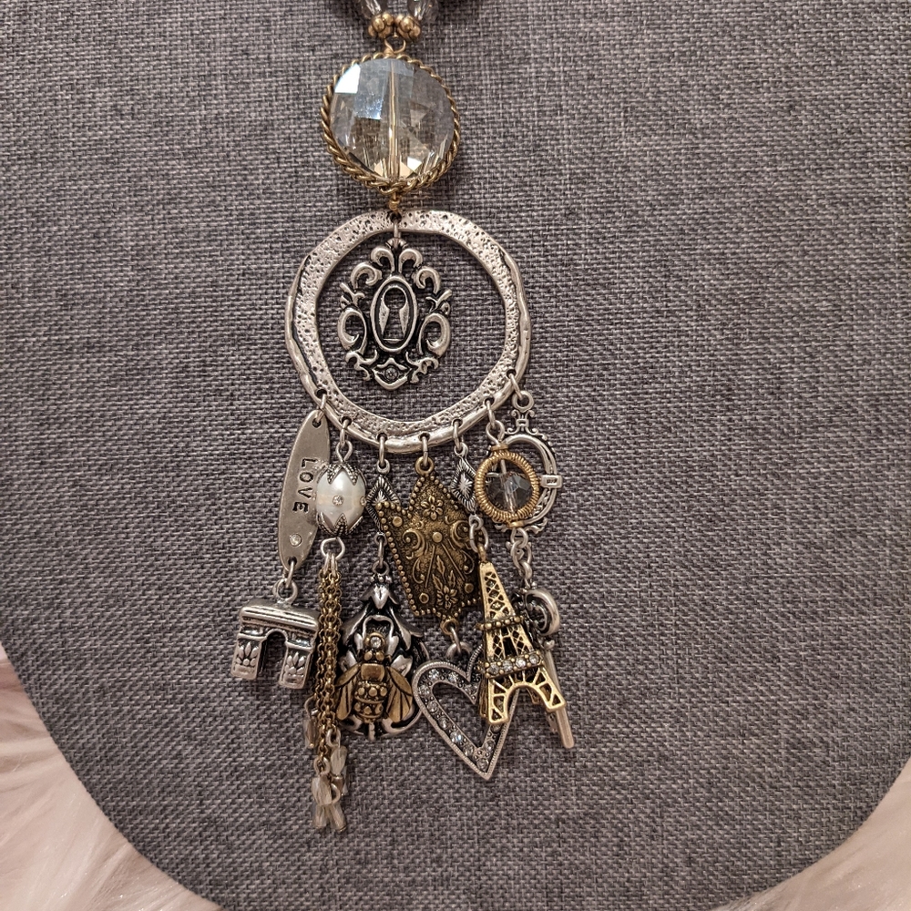 Chico's Eiffel Tower Pendant Charm Necklace - Picture 2 of 4